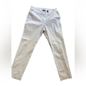 Briggs ladies full stretch white pull on/zip dress pants size‎ 14-5 pocket/slash